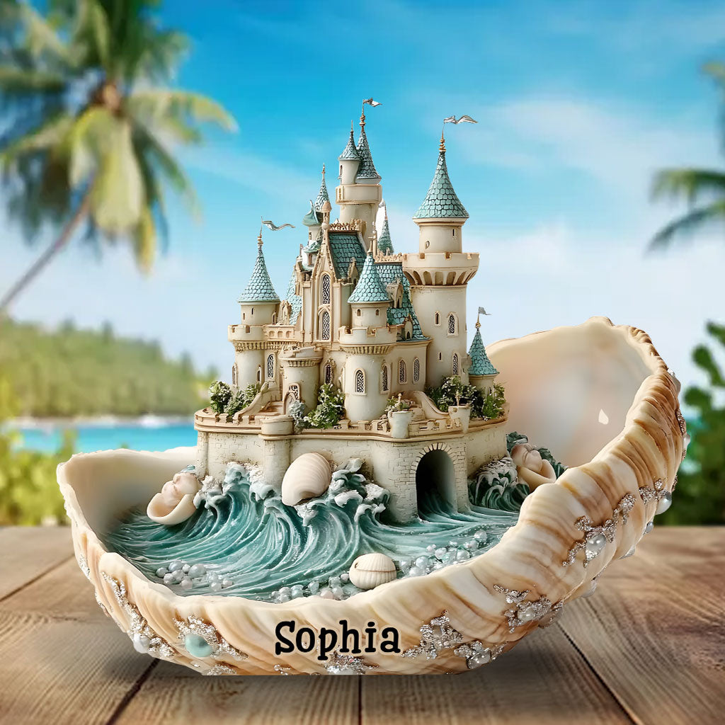 Seashell Castle Souvenir Gift - Personalized Sea Lover Custom Shaped Acrylic Plaque