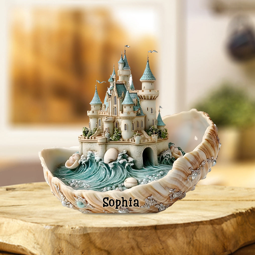 Seashell Castle Souvenir Gift - Personalized Sea Lover Custom Shaped Acrylic Plaque