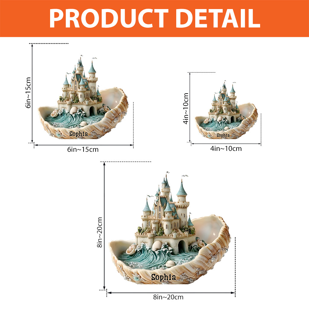 Seashell Castle Souvenir Gift - Personalized Sea Lover Custom Shaped Acrylic Plaque