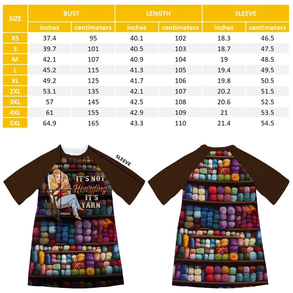 Es ist kein Horten, es ist Wolle – personalisiertes Häkel-Schlafshirt-Kleid