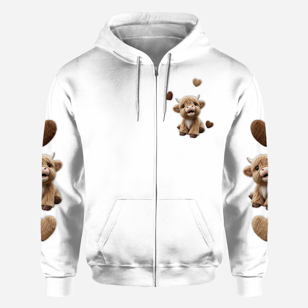 Mignonne vache des Highlands - T-shirt personnalisé avec motif vache des Highlands