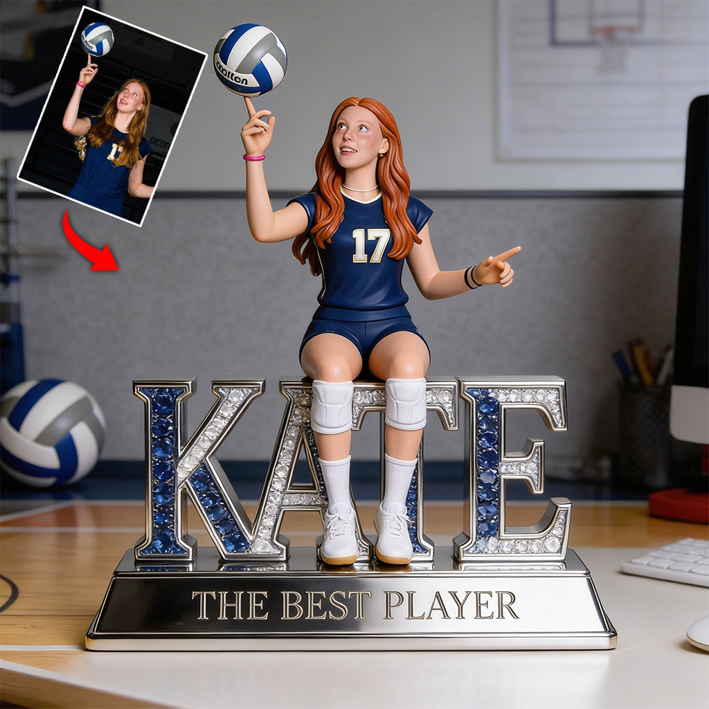 Any Sport - Volleyball, Football, Basketball, Baseball... - Personalized Volleyball Custom Shaped Acrylic Plaque