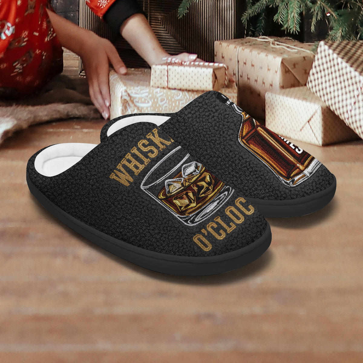 Whiskey O’Clock - Personalized Whisky Slippers