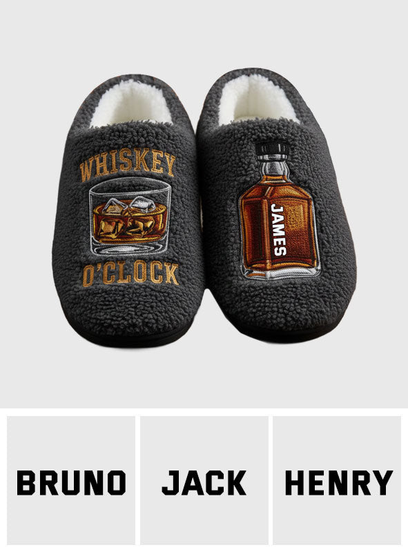 Whiskey O’Clock - Personalized Whisky Slippers