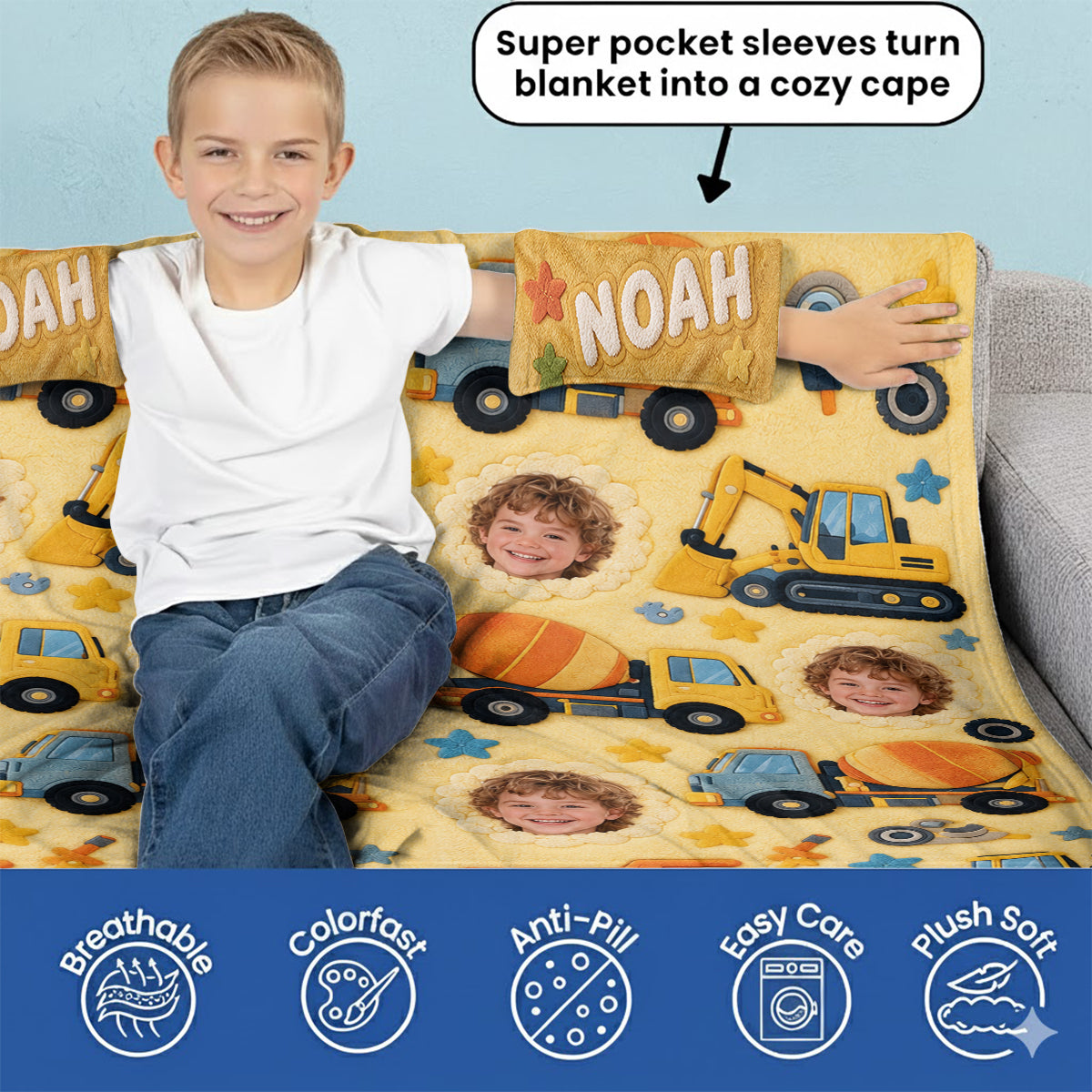 Kid's Dream - Personalized Kid Wearable Blanket
