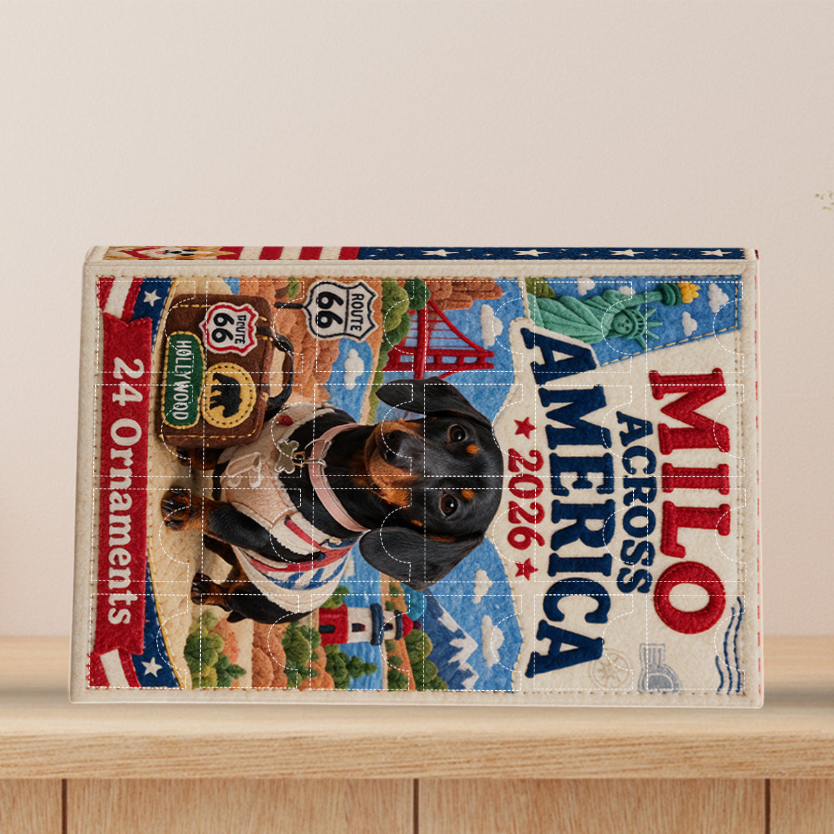 Dog Across America - Personalized Dog Advent Calendar With Ornaments