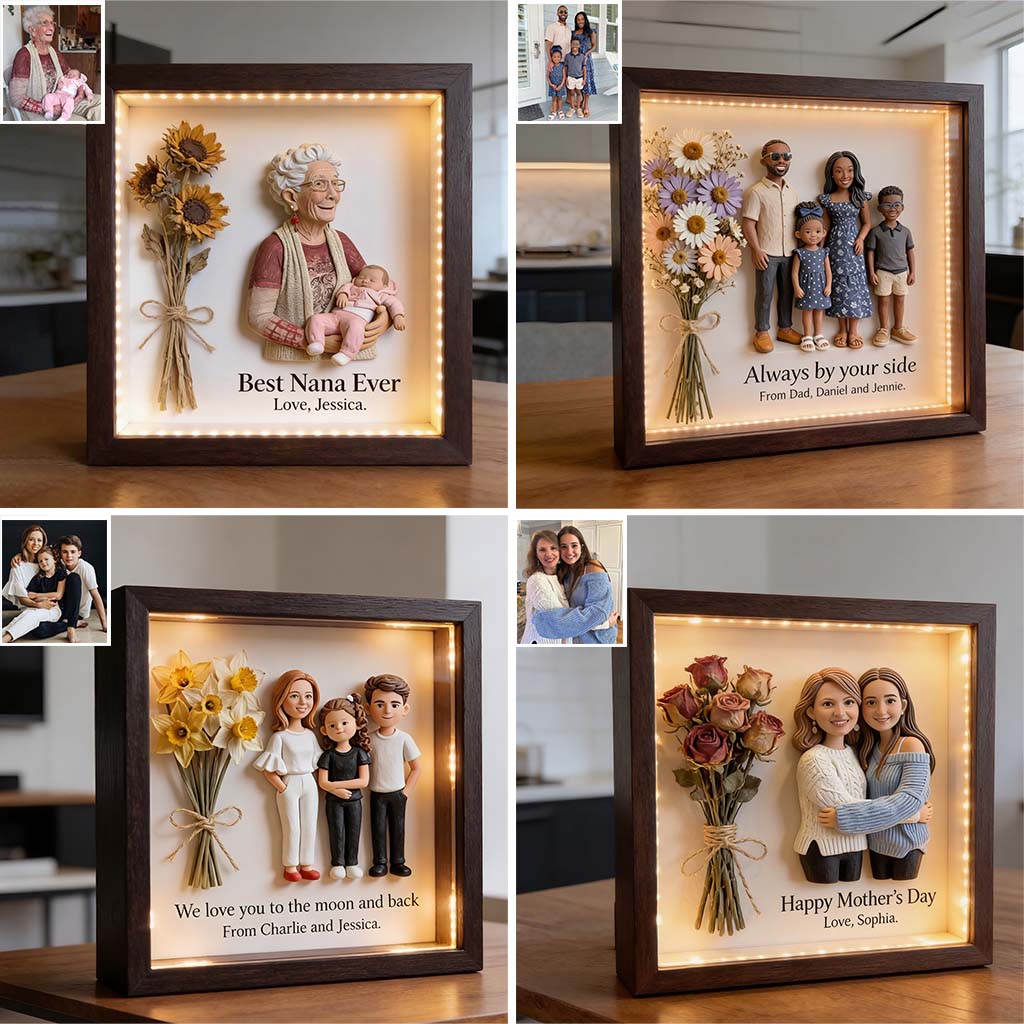 Happy Mother's Day - Personalized Mother Wooden Frame LED Light