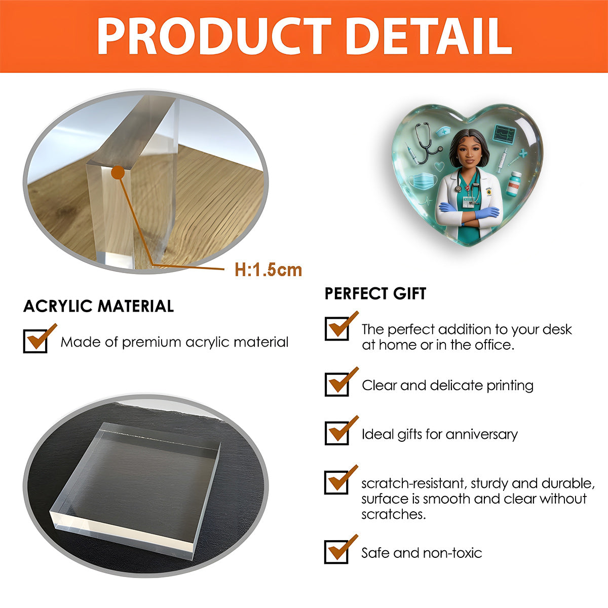 Gift For Nurses, Custom From Any Photo - Personalized Nurse Pocket Hug Card