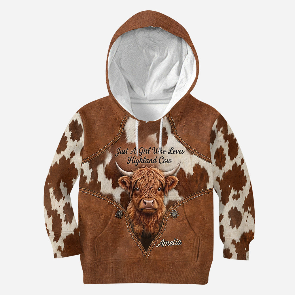 Just A Girl Who Loves Highland Cow - Personalized Highland Cow All Over Shirt