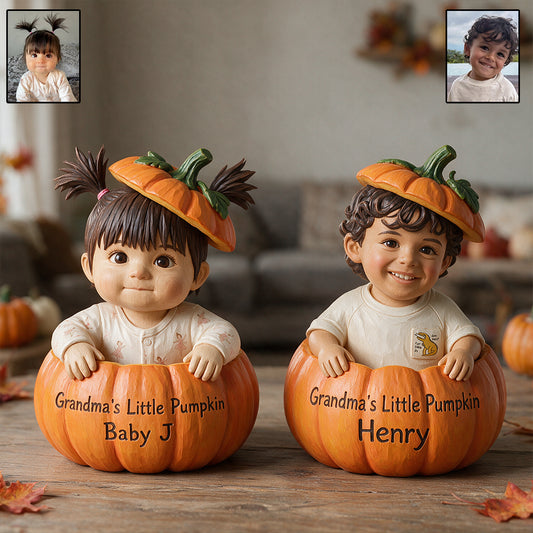 Pumpkin Peek-A-Boo - Personalized Kid Custom Shaped Wood Plaque