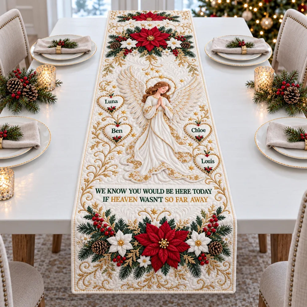 Weihnachten im Himmel - Personalisierbarer Gedenktischläufer