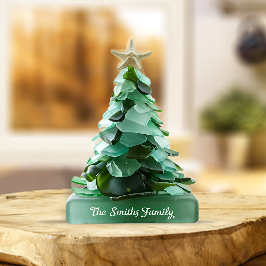 Small Christmas Tree - Personalized Family Custom Shaped Acrylic Plaque