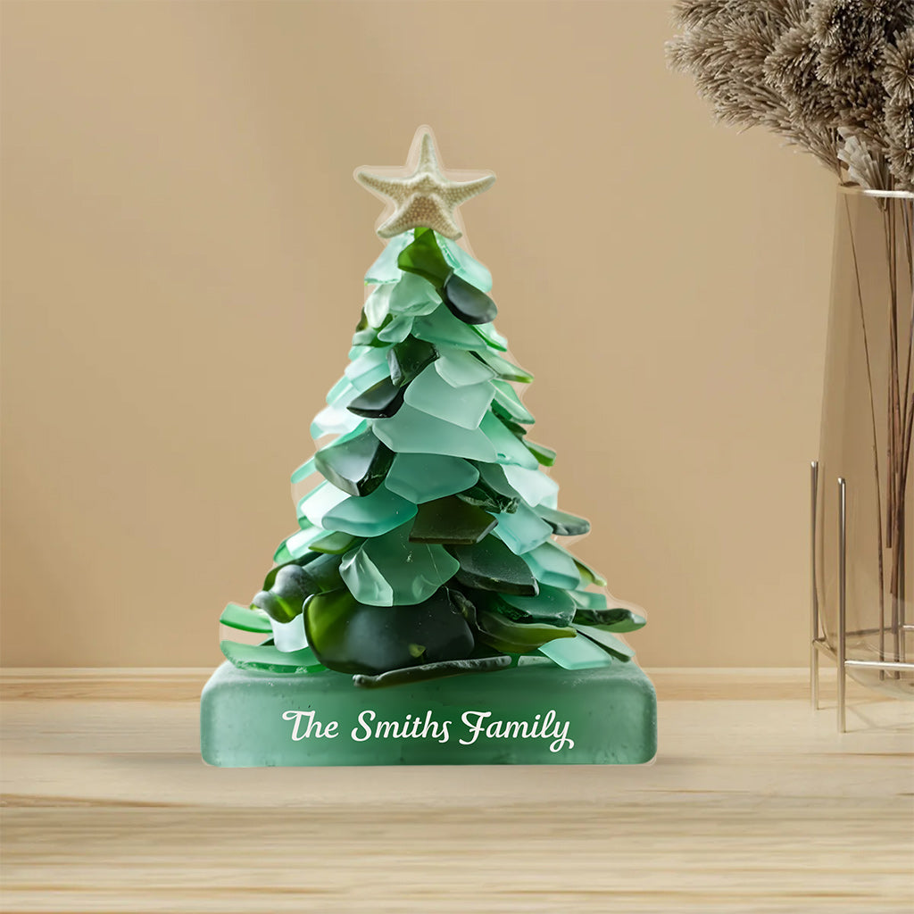 Small Christmas Tree - Personalized Family Custom Shaped Acrylic Plaque