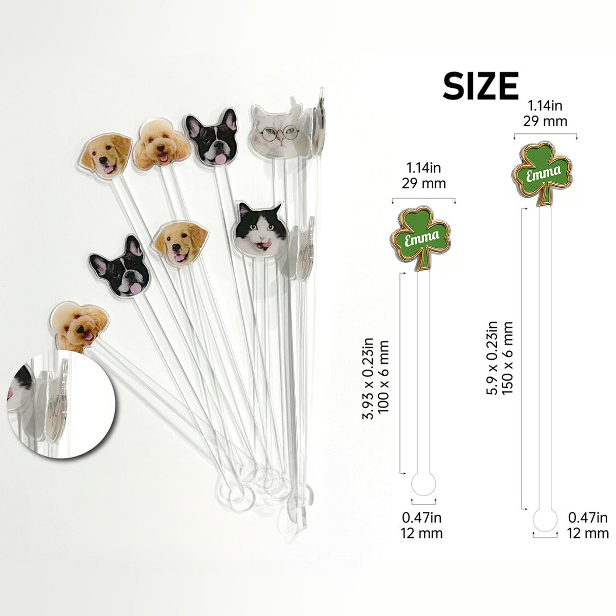 Coffret Porte-bonheur de grand-mère - Mug personnalisé « Grand-mère » avec agitateurs en acrylique