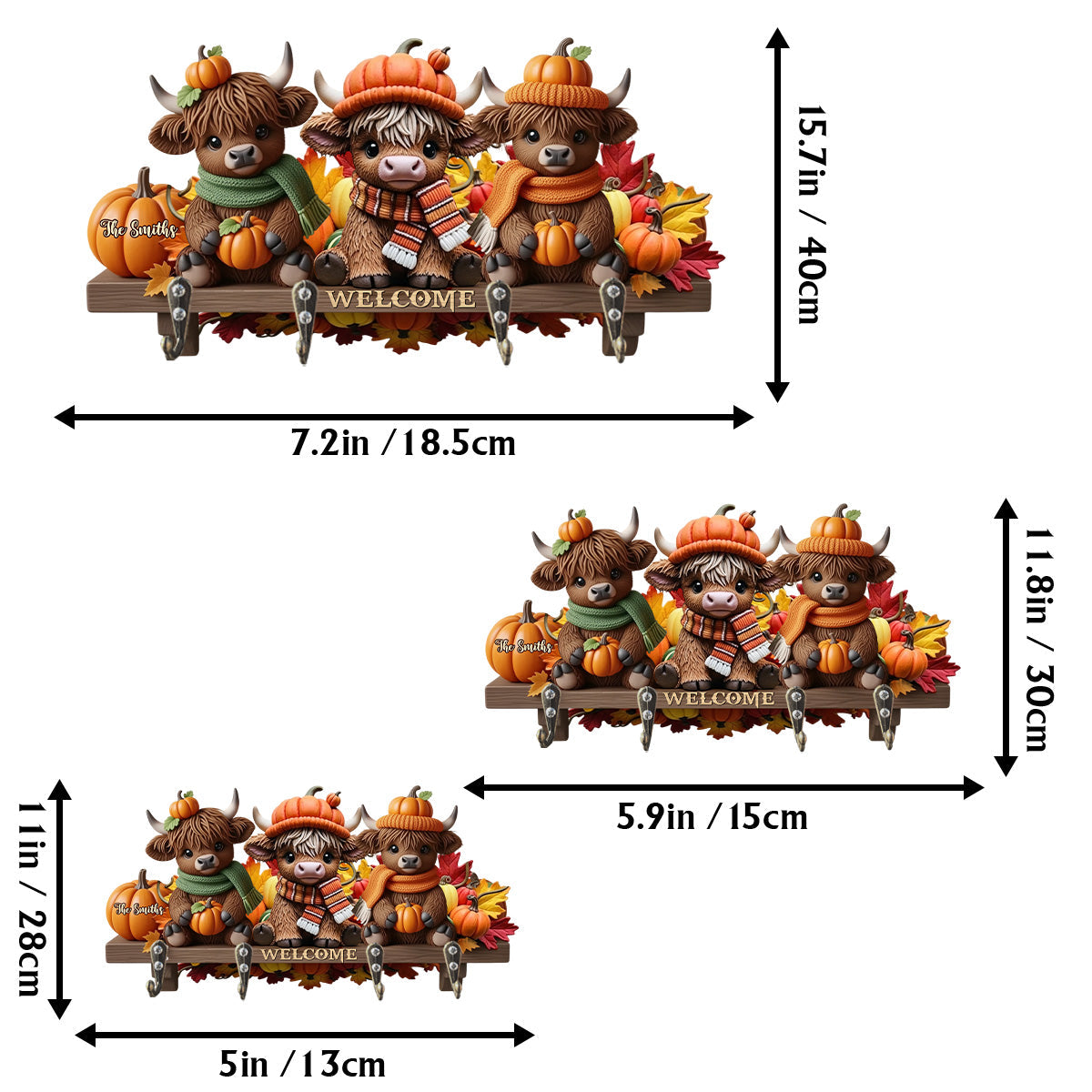 La plus belle période de l'année - Porte-clés personnalisé en forme de vache des Highlands