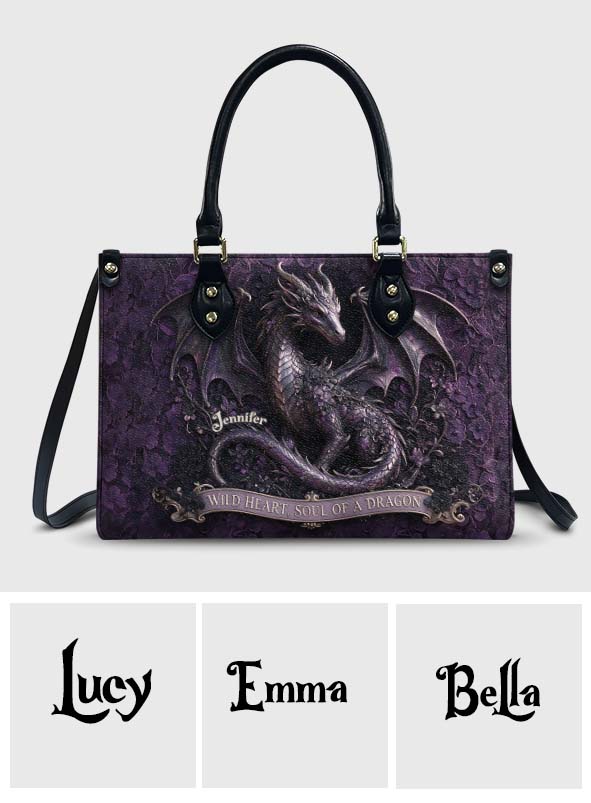 Âme d'un Dragon - Sac en Cuir Personnalisé