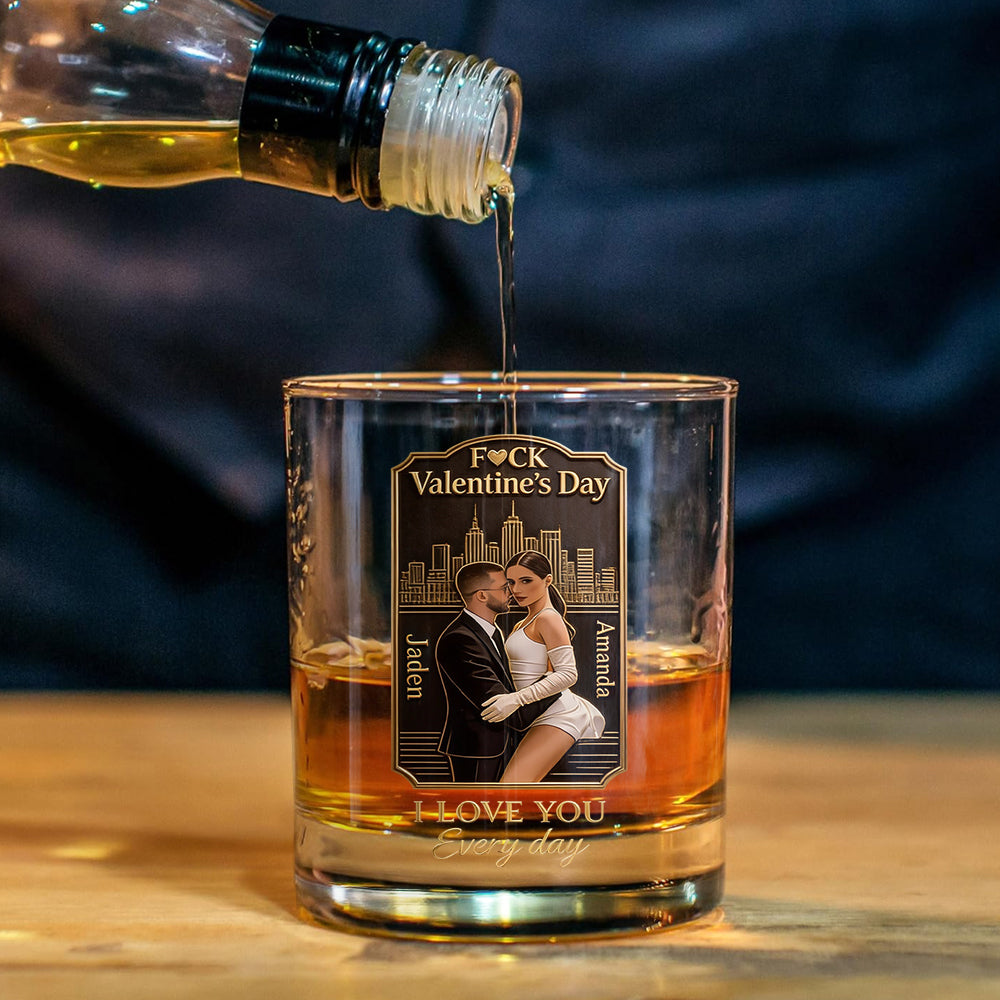 I Love You Every Day - Personalized Couple Whiskey Decanter Set