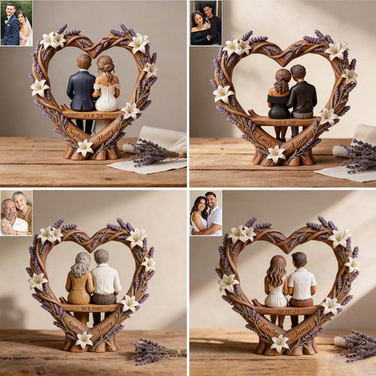 Personalisierte Foto - Individuelle Holzplakette für Paare