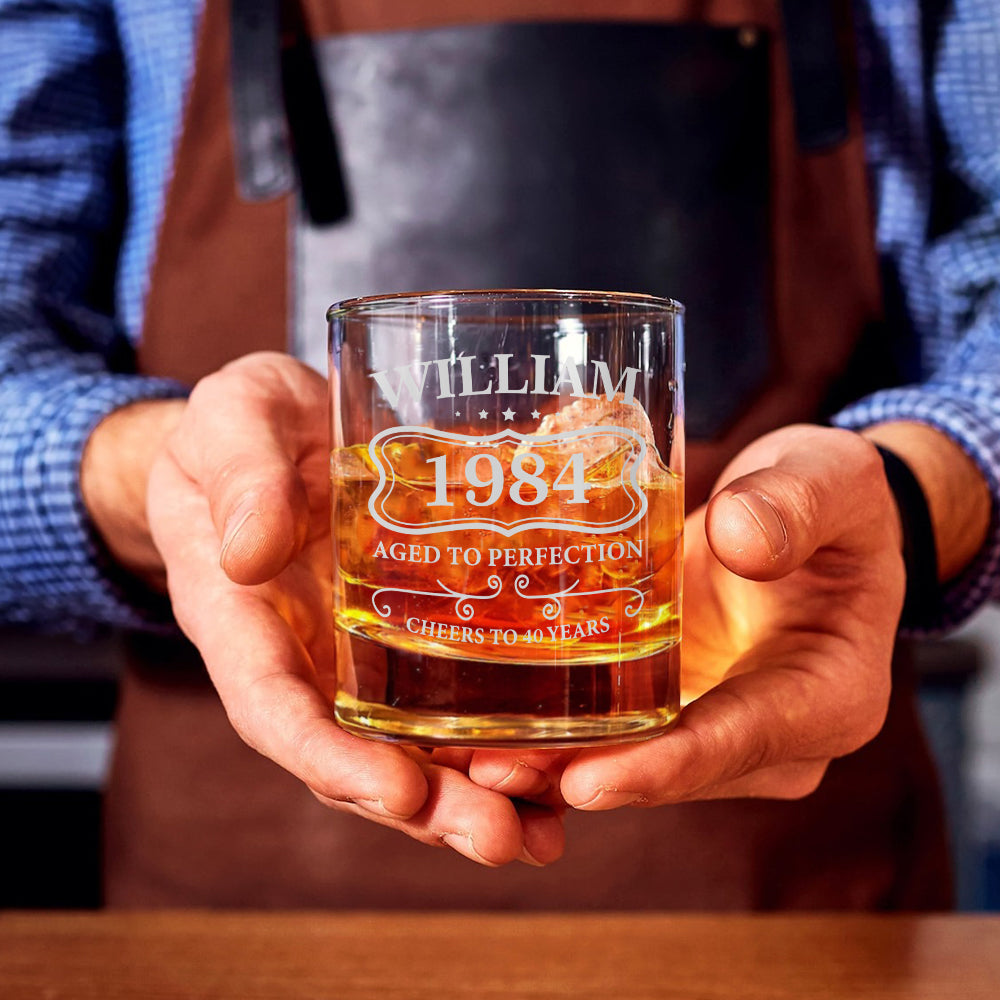 Happy Birthday - Personalized Birthday Whiskey Glass
