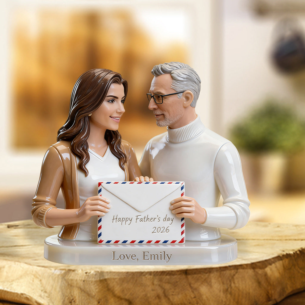 Brief für Papa - Frohen Vatertag - Personalisierte Vater Acrylplakette