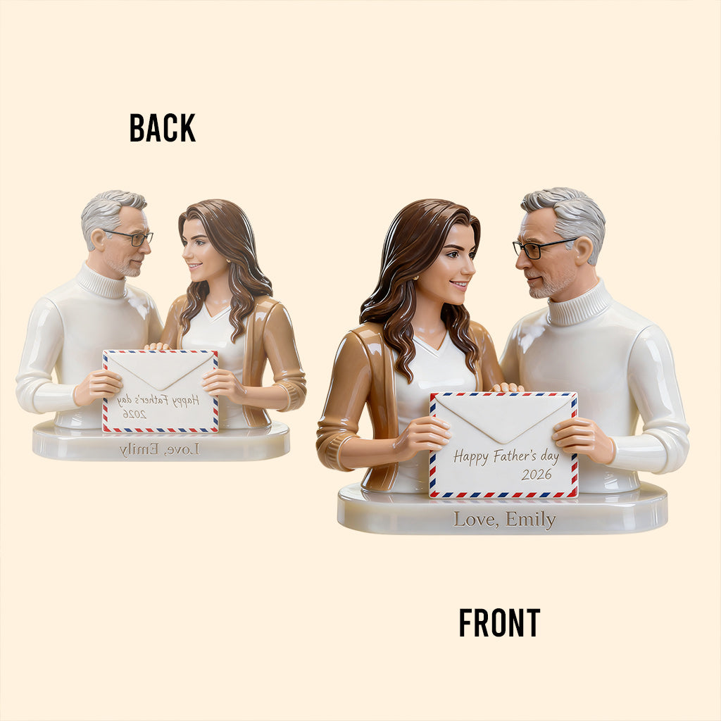 Brief für Papa - Frohen Vatertag - Personalisierte Vater Acrylplakette