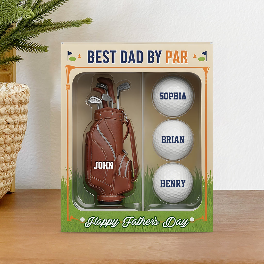 Best Dad By Par - Personalized Golf Custom Shaped Acrylic Plaque