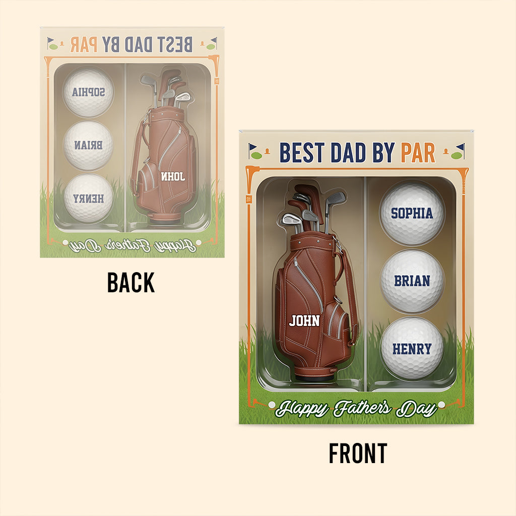 Best Dad By Par - Personalized Golf Custom Shaped Acrylic Plaque