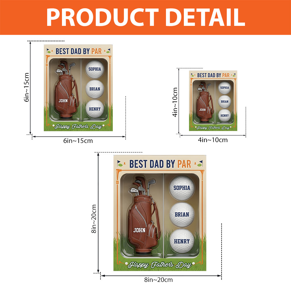 Best Dad By Par - Personalized Golf Custom Shaped Acrylic Plaque