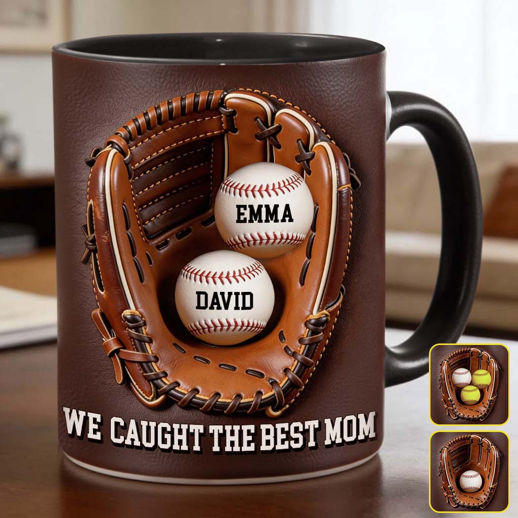 Die beste Mama - Personalisierte Baseball-Tasse & Formuntersetzer