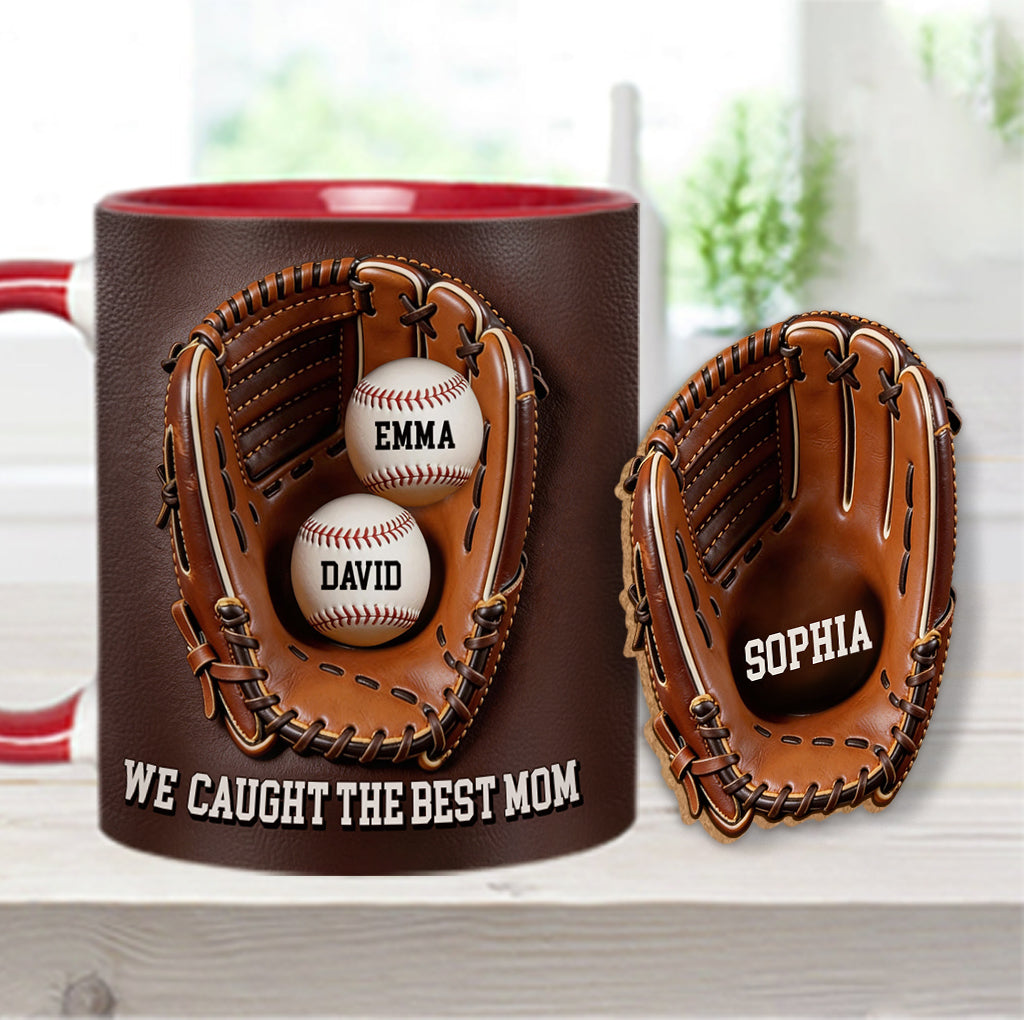 Die beste Mama - Personalisierte Baseball-Tasse & Formuntersetzer