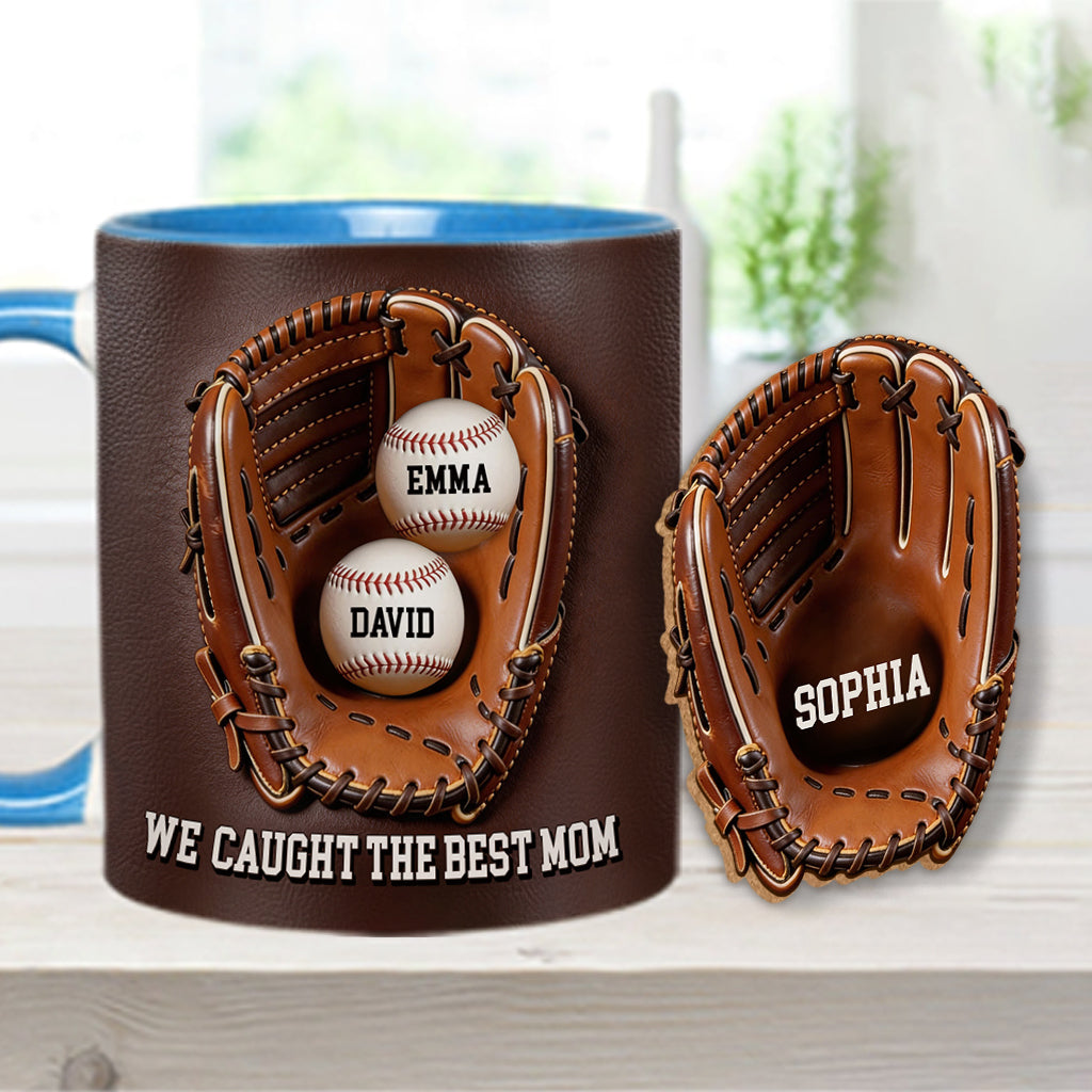 Die beste Mama - Personalisierte Baseball-Tasse & Formuntersetzer