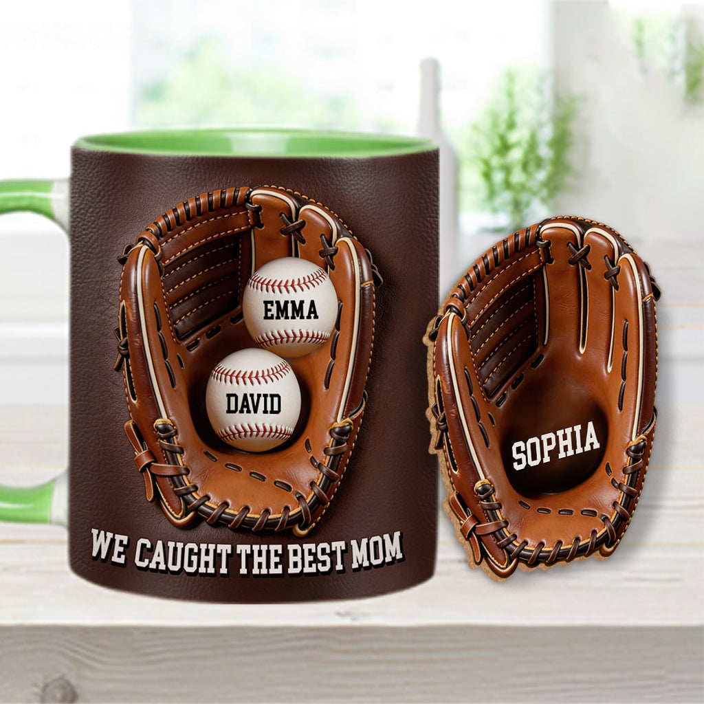 Die beste Mama - Personalisierte Baseball-Tasse & Formuntersetzer