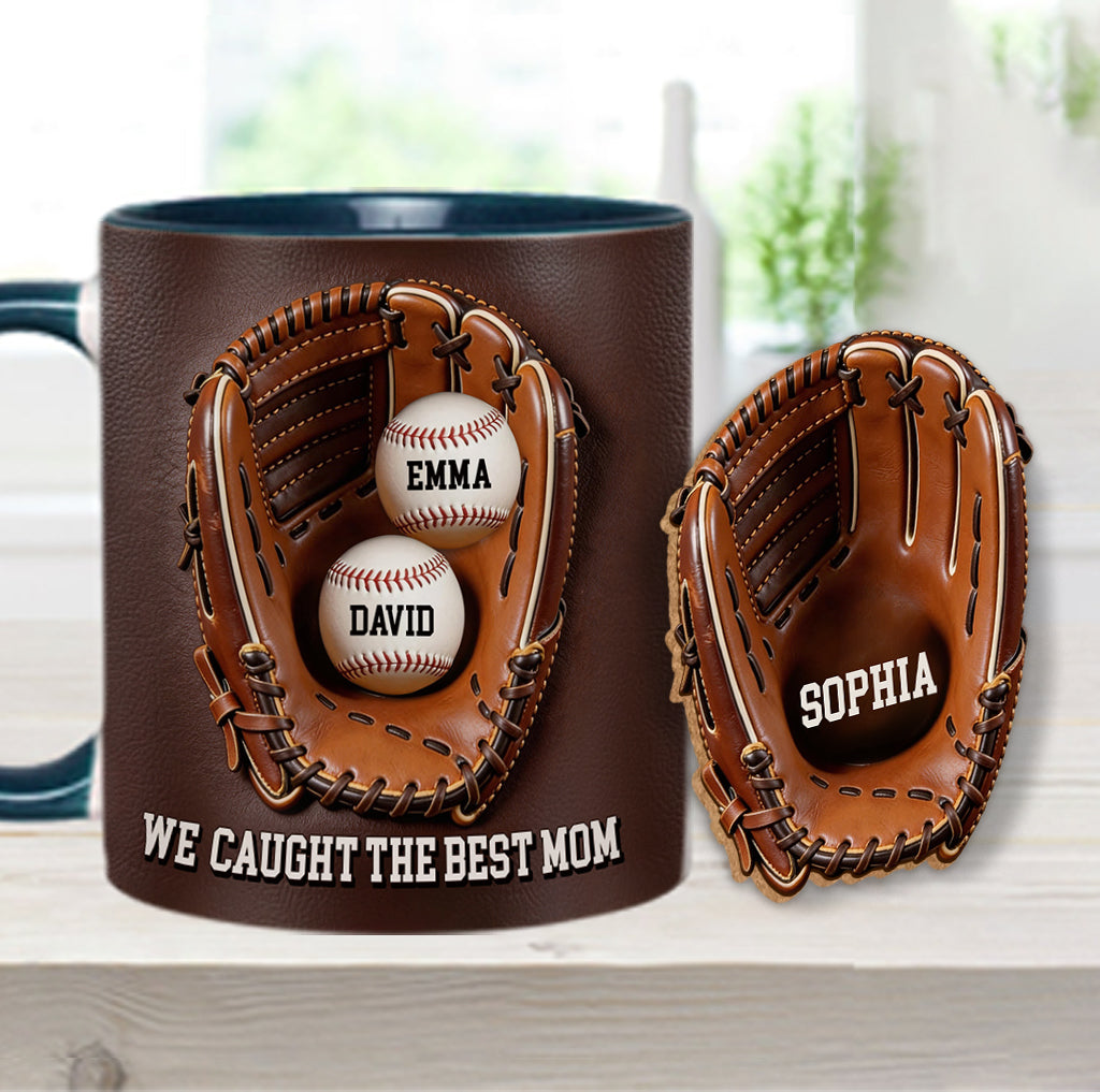 Die beste Mama - Personalisierte Baseball-Tasse & Formuntersetzer