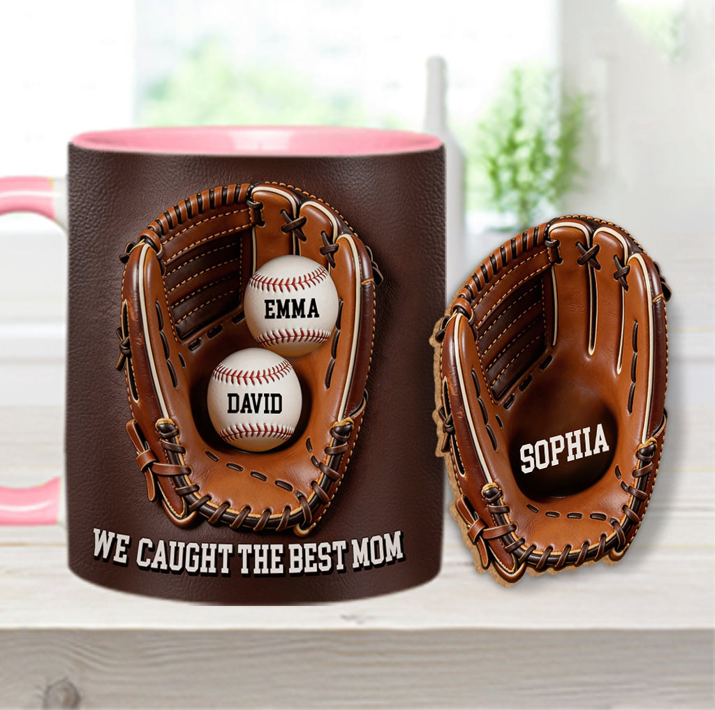 Die beste Mama - Personalisierte Baseball-Tasse & Formuntersetzer