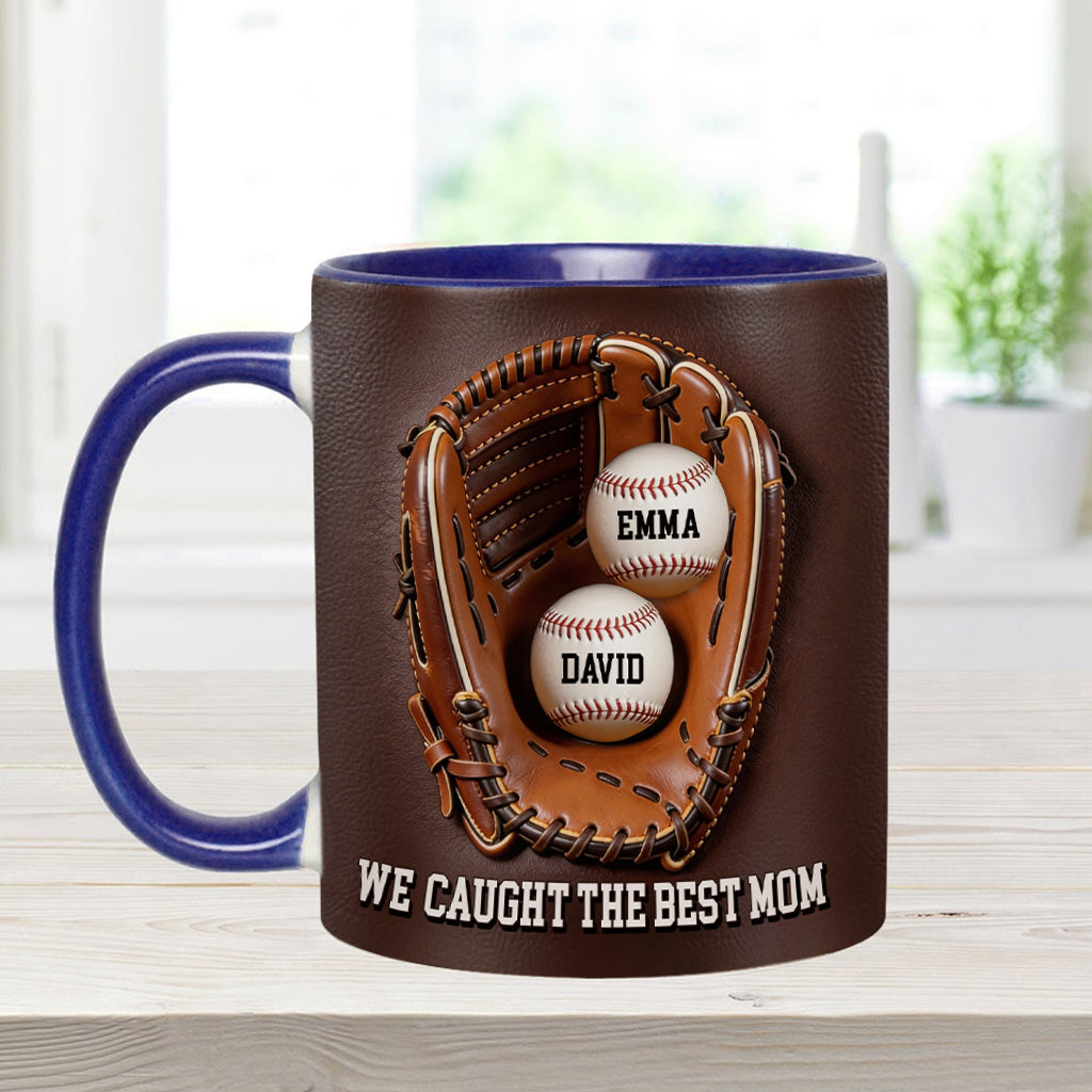 Die beste Mama - Personalisierte Baseball-Tasse & Formuntersetzer