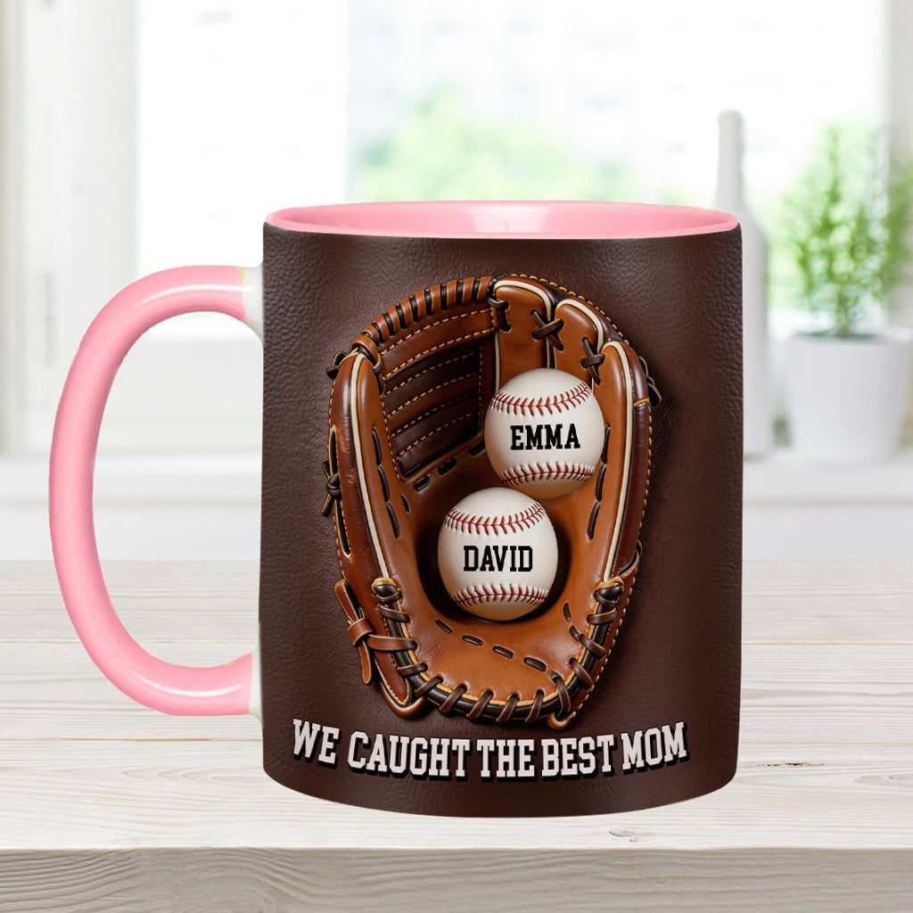 Die beste Mama - Personalisierte Baseball-Tasse & Formuntersetzer