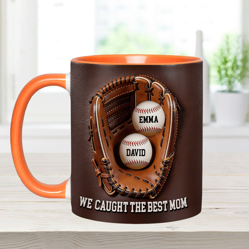 Die beste Mama - Personalisierte Baseball-Tasse & Formuntersetzer