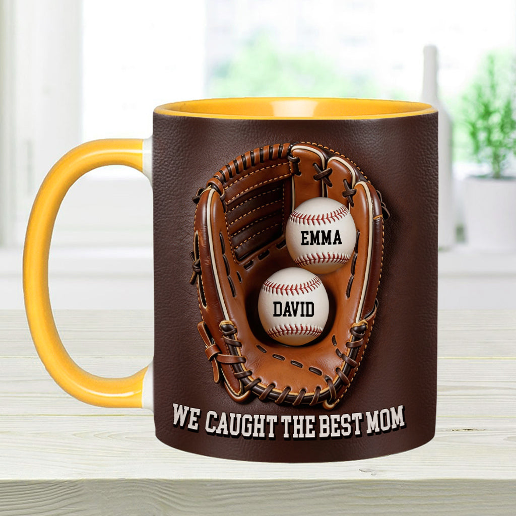 Die beste Mama - Personalisierte Baseball-Tasse & Formuntersetzer