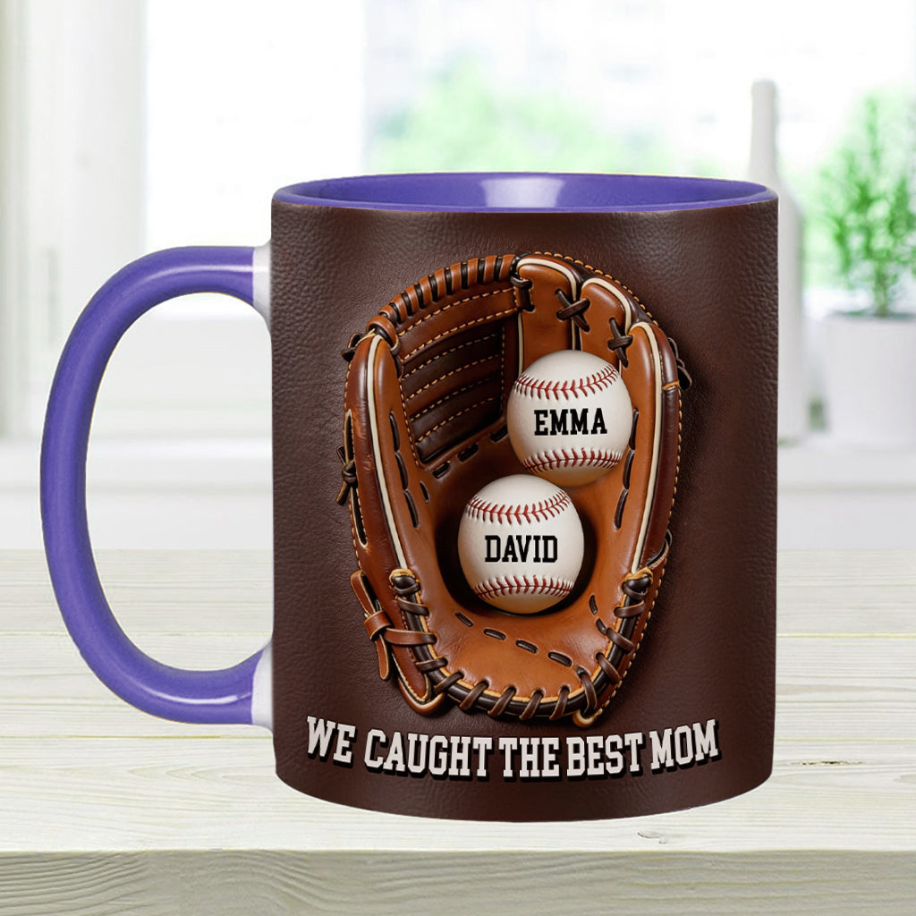 Die beste Mama - Personalisierte Baseball-Tasse & Formuntersetzer