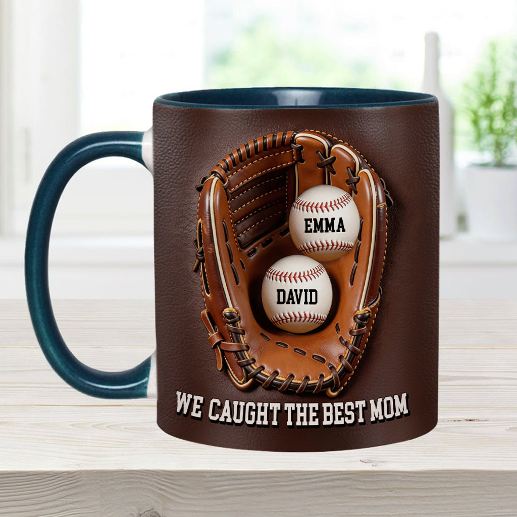 Die beste Mama - Personalisierte Baseball-Tasse & Formuntersetzer