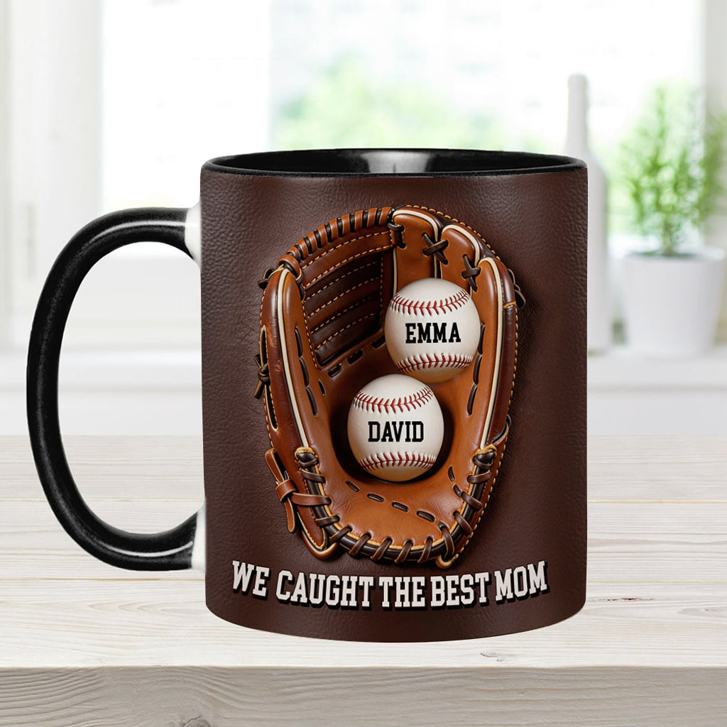 Die beste Mama - Personalisierte Baseball-Tasse & Formuntersetzer