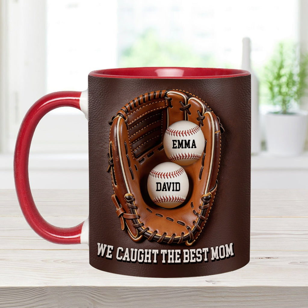 Die beste Mama - Personalisierte Baseball-Tasse & Formuntersetzer