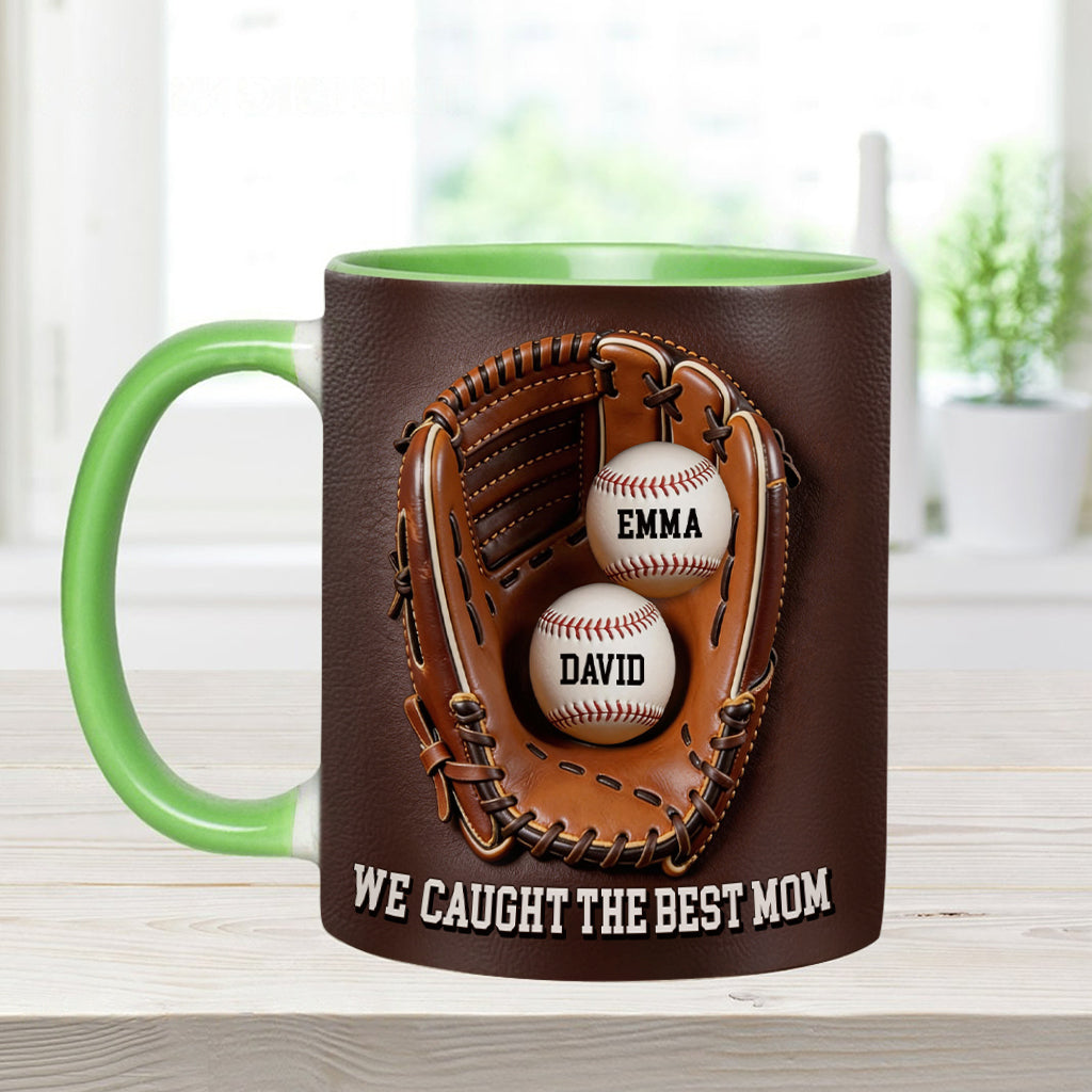 Die beste Mama - Personalisierte Baseball-Tasse & Formuntersetzer