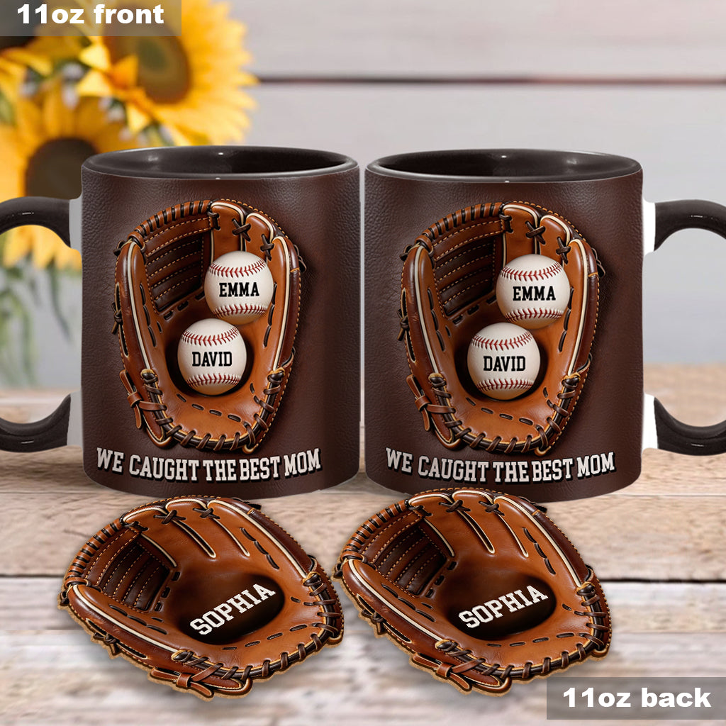 Die beste Mama - Personalisierte Baseball-Tasse & Formuntersetzer