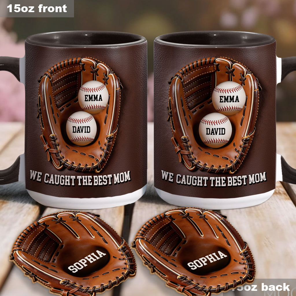 Die beste Mama - Personalisierte Baseball-Tasse & Formuntersetzer