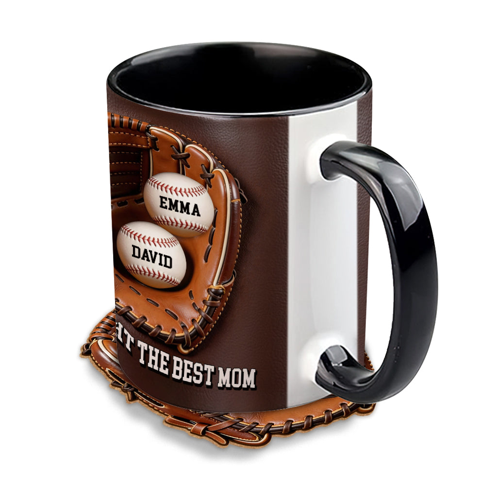 Die beste Mama - Personalisierte Baseball-Tasse & Formuntersetzer