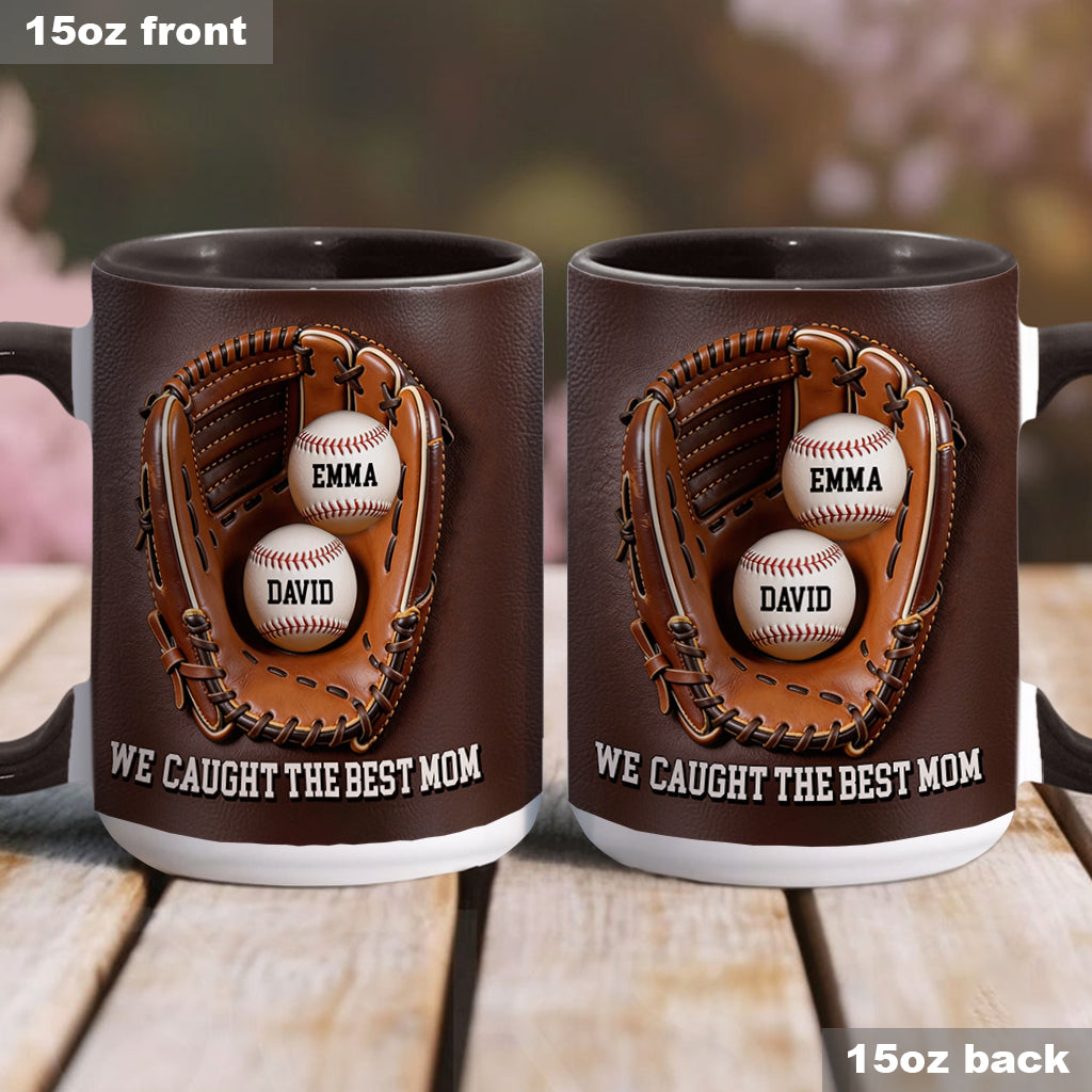 Die beste Mama - Personalisierte Baseball-Tasse & Formuntersetzer