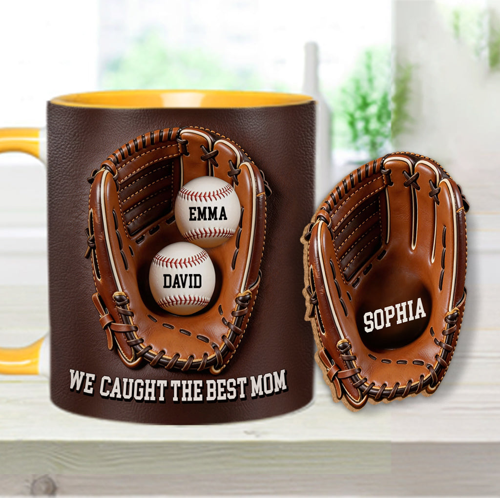 Die beste Mama - Personalisierte Baseball-Tasse & Formuntersetzer