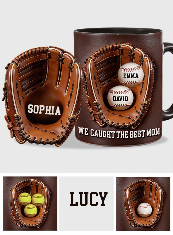 Die beste Mama - Personalisierte Baseball-Tasse & Formuntersetzer