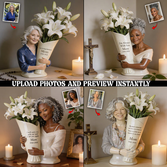 Heaven's Bloom - Personalized Memorial Acrylic Flower Vase